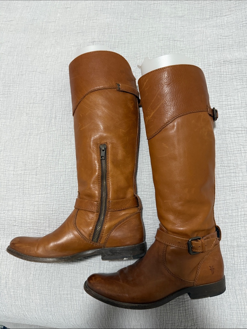 Frye Cognac Leather Riding Boots